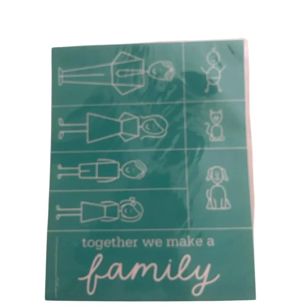 NWT‎ Together We Make A Family Chalk Couture 8.5 x 11  Reusable Transfer